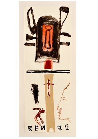 MIMMO PALADINO Paduli (BN) 1948 Untitle 1985 tecnica mista su cartone,...