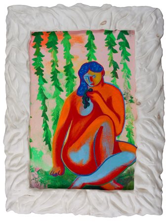 SANDRO CHIA Firenze 1946 Figura femminile multiplo 128x95