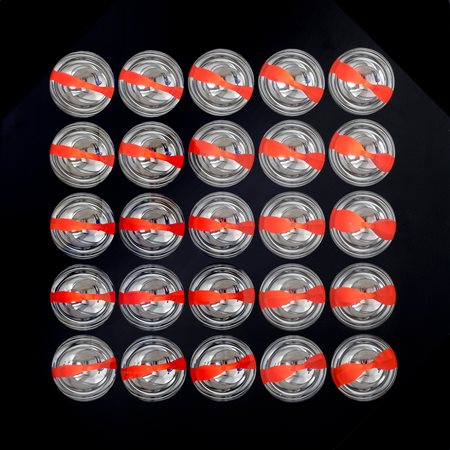 FRANCO COSTALONGA Venezia 1933 Sfere applicazione su plastica 100x100