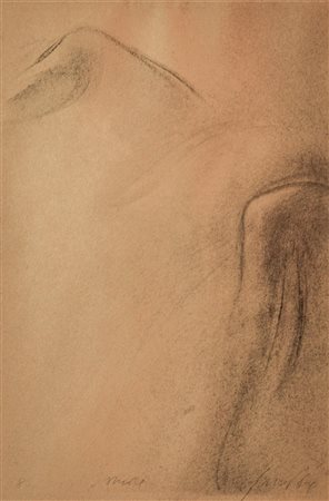 PIERO GUCCIONE Scicli (RG) 1935 Amore 1986 pastello su carta 29x19