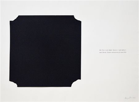 VINCENZO AGNETTI Milano 1926-1981 Dati uno o più istanti lavoro 1972...