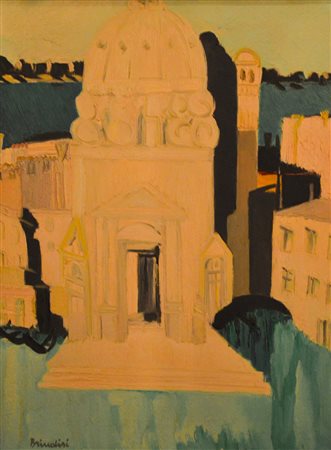 REMO BRINDISI Roma 1918-1996 Venezia 1950 olio su tela 80x60