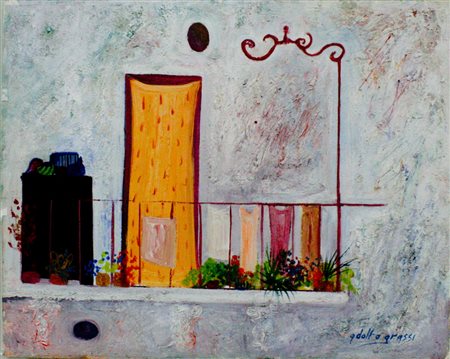 ADOLFO GRASSI Bari 1939 Paesaggio olio su tela 50x40