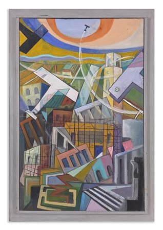 SIBO' (BOSSI PIERLUIGI) (1907 - 2000) - ACROBAZIE AEREE SU LITTORIA .