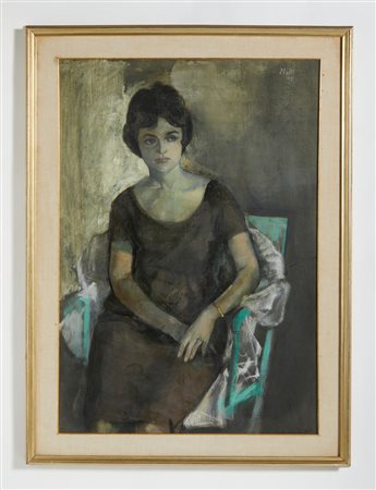 SUGHI ALBERTO (1928 - 2012) - DONNA IN POLTRONA (RITRATTO DI FLORIANA).