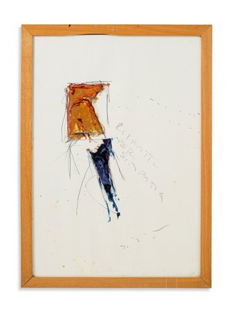 SCHIFANO MARIO (1934 - 1998) - RITRATTO PER SIMPATIA (PRIMA META' ANNI '80).