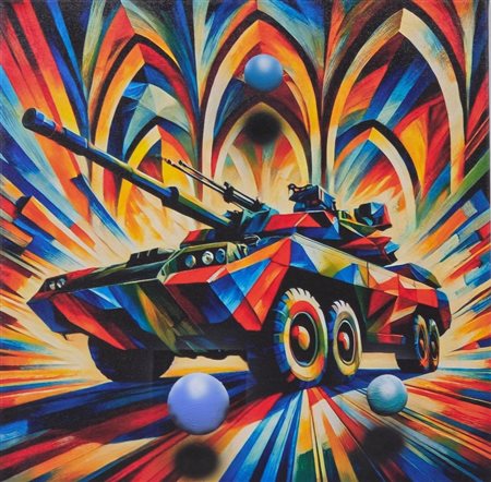 CHIESA RENATO NATALE (n. 1947) - CARRO ARMATO .