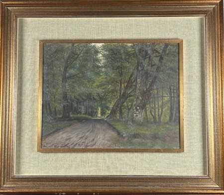 Scuola italiana del secolo XIX

"Scorci di Fontainebleu" 1867
coppia di oli su