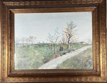 Gino Scalatelli "Mattino d'estate" 1928
acquerello su cartone (cm 50x68)
firmato