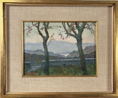 Achille Jemoli "Mattino contro luce (Valcuvia - Cocquio-Trevisago) e Mattino a L