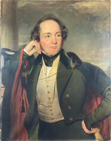 Scuola inglese di inizio secolo XIX

"Ritratto di gentiluomo" 
olio su tela (cm