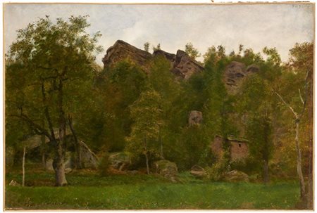 Marco Calderini "Paesaggio" 
olio su tela (cm 34x50)
firmato e indistintamente d