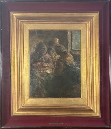 Cesare Ciani "Casigliane" 
olio su cartone (cm 37x27)
firmato in basso a destra