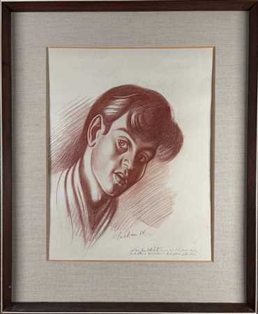 Gregorio Sciltian "Studio per "La Pesca Miracolosa"" 1969
sanguigna su carta (cm