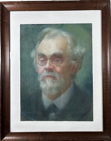 Ugo Bernasconi "Ritratto maschile" 
tecnica mista su carta (cm 51x37,5)
monogram