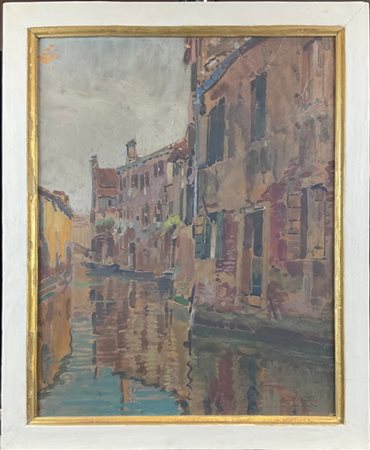 Vittore Zanetti Zilla "Rio veneziano" Rio San Daniele a Venezia, 1930
tecnca mis