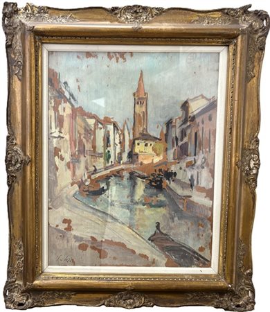 Fioravante Seibezzi "Chioggia" 
olio su compensato (cm 48x36)
firmato in basso a