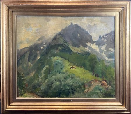 Donato Frisia "Pizzo del Becco, Val Brembana" 1931
olio su tela (cm 54x65)
firma