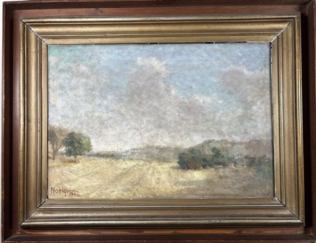 Noel Quintavalle "Paesaggio di campagna" 1945
olio su tela (cm 45x65)
firmato e