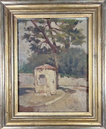 Carlo Corsi "Paesaggio" 1930
olio su compensato (cm 34x26)
firmato e datato in b