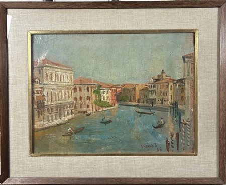 Donato Frisia "Venezia" 1946
olio su tela (cm 30x39)
firmato e datato in basso a