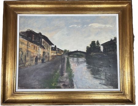 Guido Tallone "Trezzano sul Naviglio" 1957
olio su tela (cm 60x80)
firmato e dat