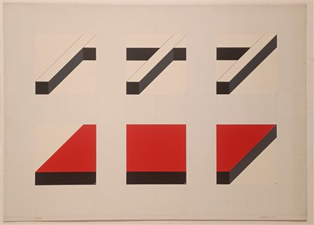 GALLERANI PAOLO Cento (Fe) 1943 Senza titolo 1973 Litografia su carta es....