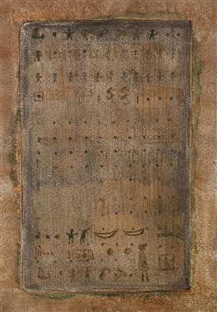 CASELLA CESARE Milano (MI) 1920 Senza Titolo Tecnica mista su cartoncino...