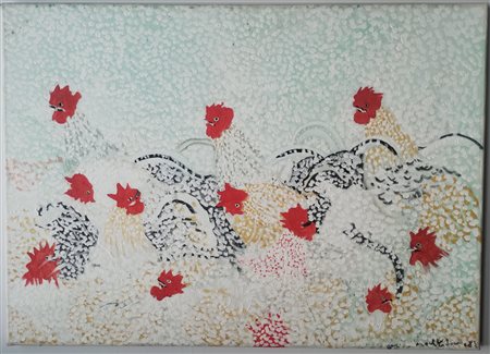 PANSERA MALEK Selva di Valgardena (Bz) 1940 Senza Titolo 1983 Olio su tela...