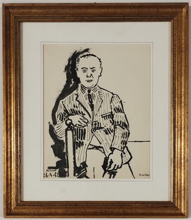 TAMBURI ORFEO Jesi (An) 1910 Omaggio a Cantatore 1962 China su carta...