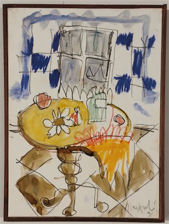 GIOVAGNOLI LUCA Rimini (RN) 1963 Senza Titolo 1991 Mista su carta intelata...