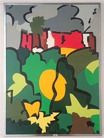 NESPOLO UGO Mosso Santa Maria (Bi) 1941 Sulla collina Multiplo stampato in...