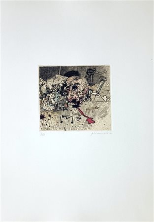 FERRONI GIANFRANCO Livorno (LI) 1927 Olocausto 1964 Acquaforte e acquatinta...