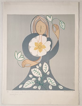 RICHARDS FRANCES Inghilterra (Inghilterra) 1903 Hieratic Floral figure 1975...