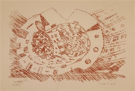 TINÈ LINO Floridia (Sr) 1932 Senza Titolo 1960 Litografia su carta es. 26/99...