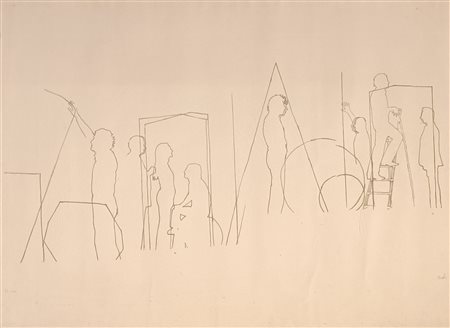 CEROLI MARIO Castel Frentano (Ch) 1938 Geomanzia 1972 Litografia su carta es....