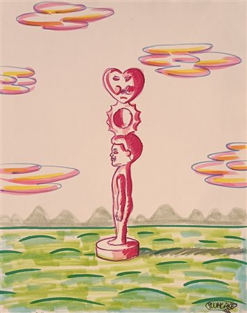 PLUMCAKE (PALLOTTA -RAGNI - CELLA) Pavia (Pv) 1983 Totem 1996 pennarelli su...