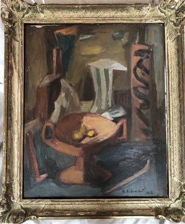 DE BENEDETTI RENZO Novara (No) 1904 Senza Titolo 1948 Olio su compensato...