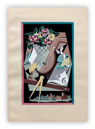 GINO SEVERINI (1883-1966) - Nature morte au compas, 1930