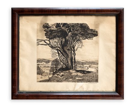OTTO RICHARD BOSSERT (1874-1919) - Landschaft mit Baum, 1908