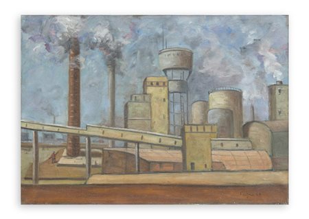 FRANCO CAGNA - La fabbrica, 1969