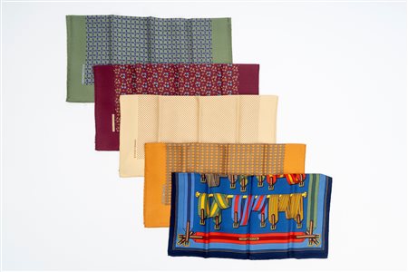 Hermès - Lotto di cinque gavroche