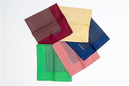 Hermès - Lotto di cinque gavroche