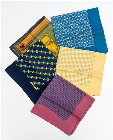 Hermès - Lotto di cinque gavroche