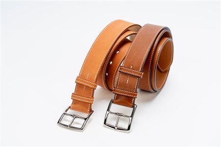 Hermès - Lotto di due cinture Etrivière, 2009 e 2016