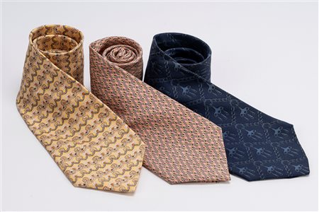 Hermès - Lotto di tre cravatte