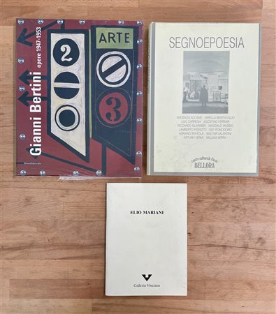 ELIO MARIANI, GIANNI BERTINI E POESIA VISIVA - Lotto unico di 3 cataloghi