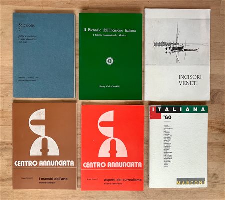 COLLETTIVE D'ARTE ITALIANA - Lotto unico di 6 cataloghi