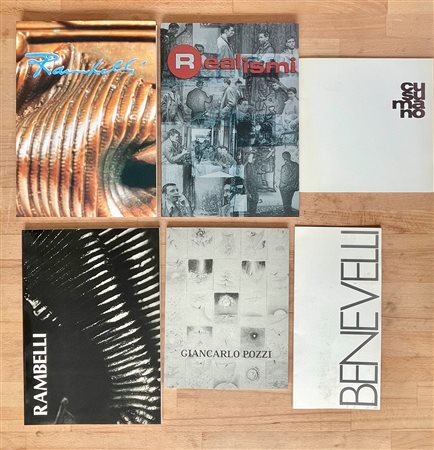 ARTE E SCULTURA ITALIANA - Lotto unico di 5 cataloghi e un pieghevole