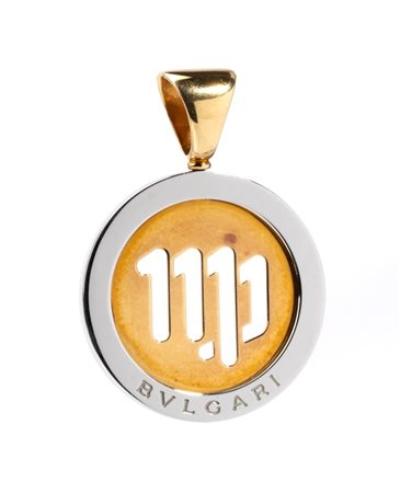 BULGARI  
Collezione Tondo: pendente in acciaio ed oro 
 